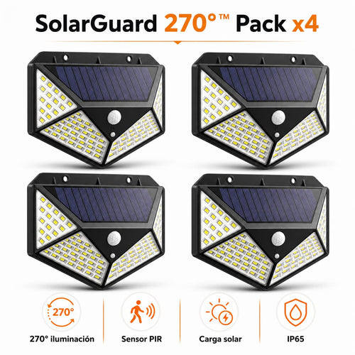 SolarGuard 270°™ | Luz Solar Exterior con Sensor de Movimiento