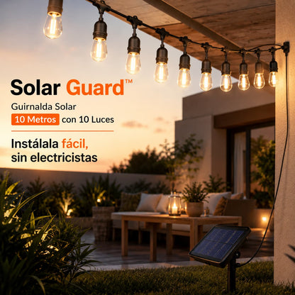 Solar Guard™| Guirnalda Solar 10 Metros con 10 Luces