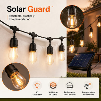 Solar Guard™| Guirnalda Solar 10 Metros con 10 Luces