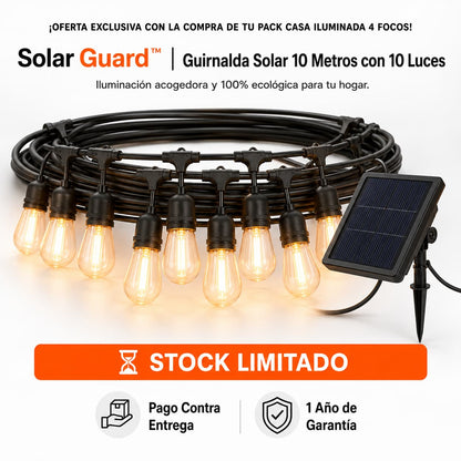 Solar Guard™| Guirnalda Solar 10 Metros con 10 Luces